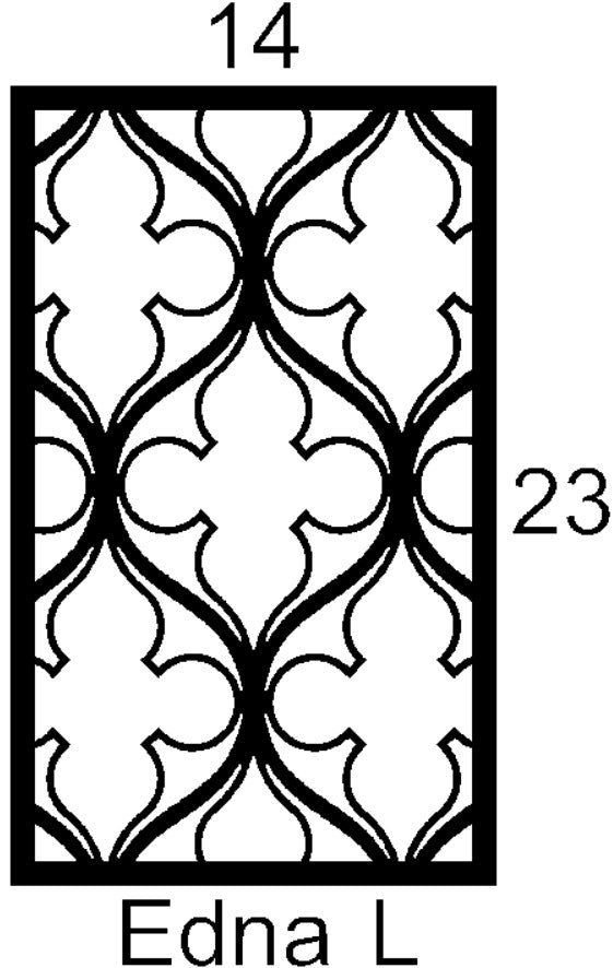 Edna L Cabinet Door Insert-Available in Your Size