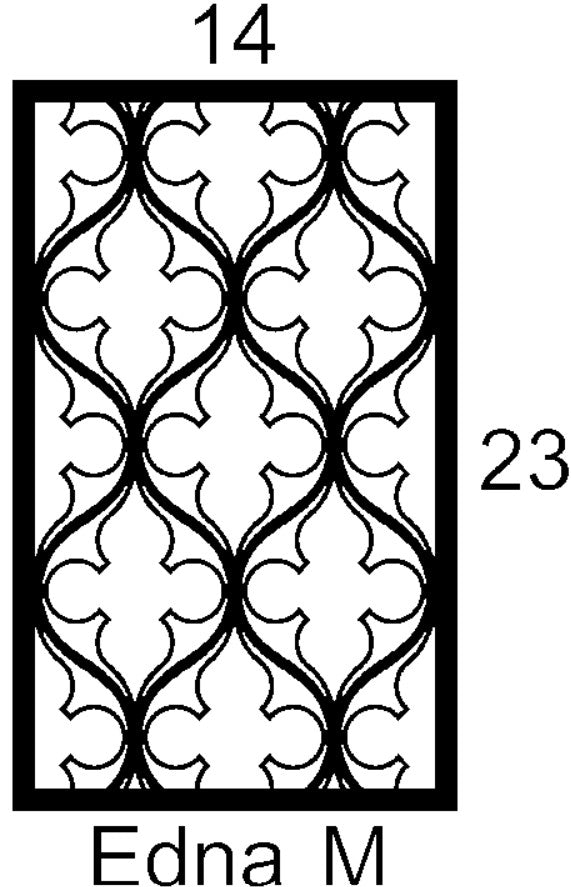 Edna M Cabinet Door Insert-Available in Your Size