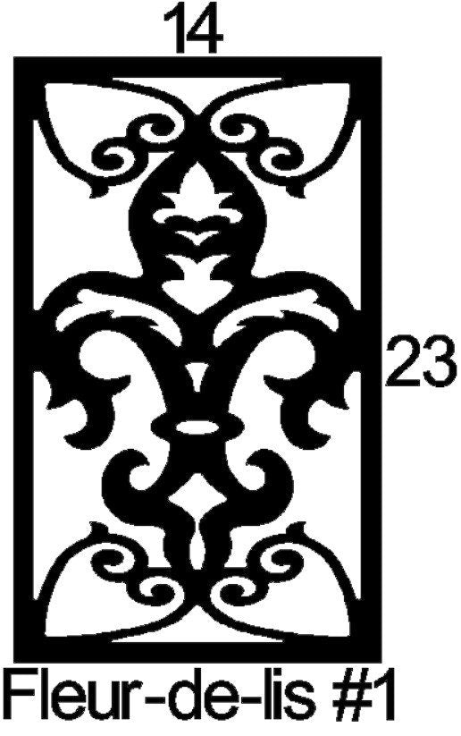 Fleur-de-lis#1 Cabinet Door Insert-Available in Your Size