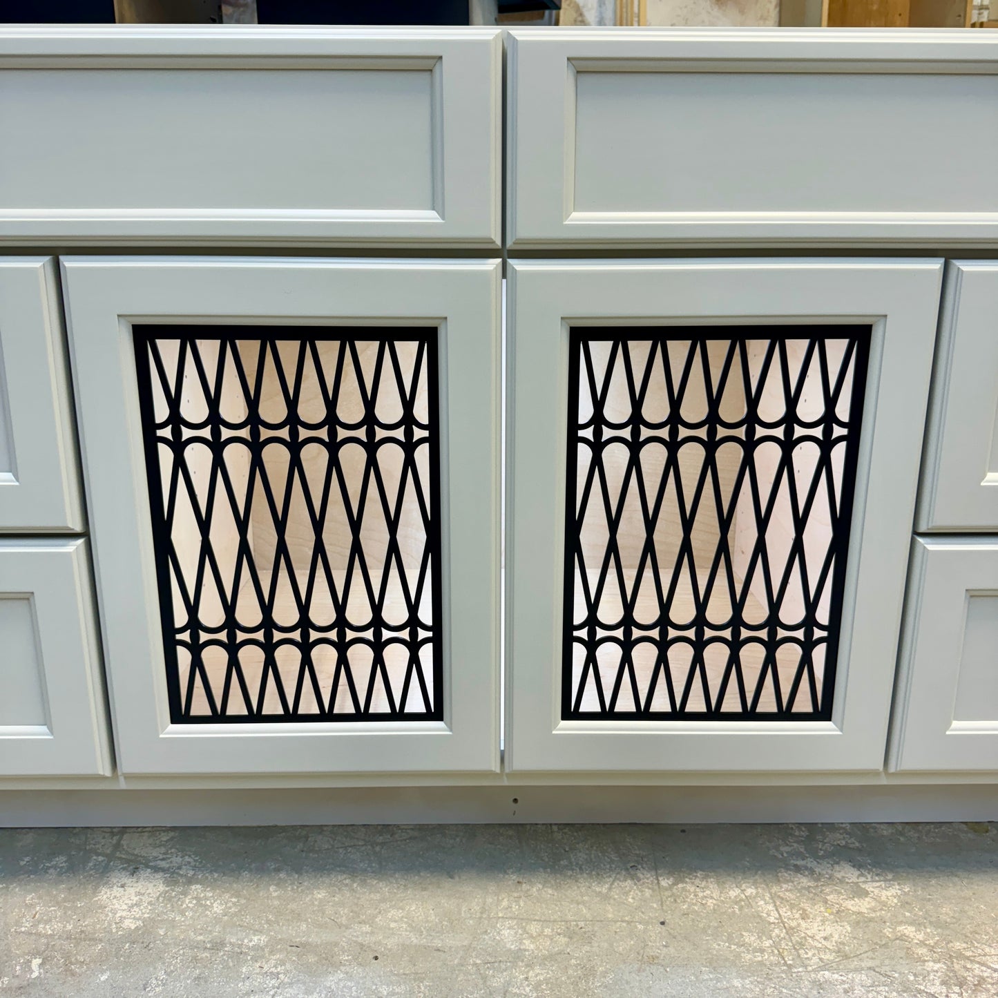 Hannah Cabinet Door Insert-Available in Your Size