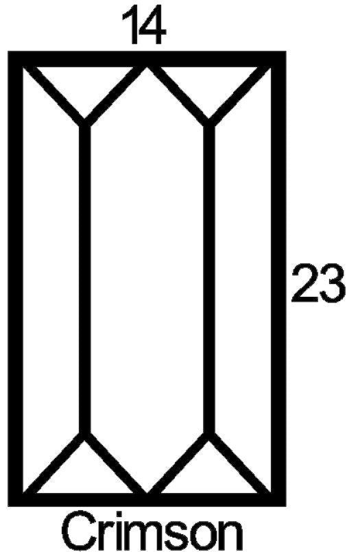 Crimson Cabinet Door Insert-Available in Your Size