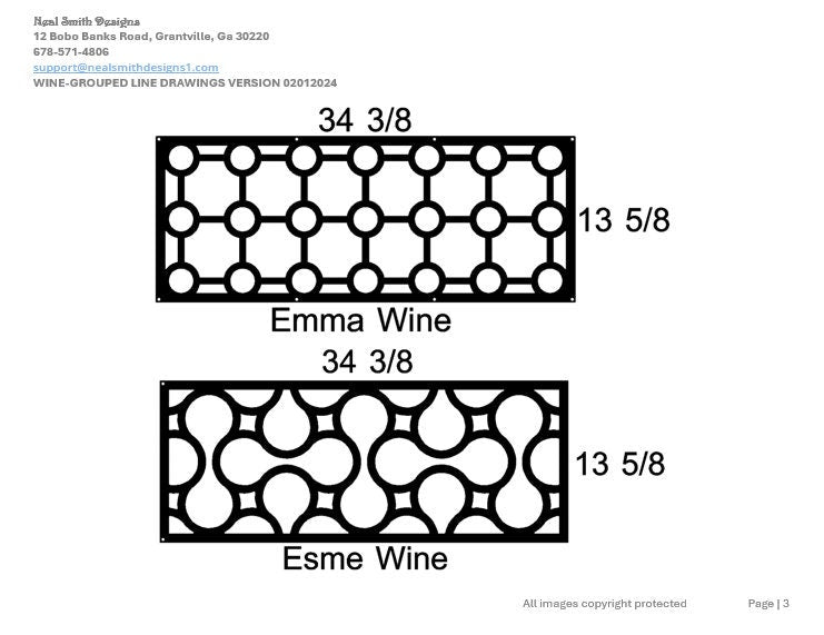 All Wine Racks Line Drawings