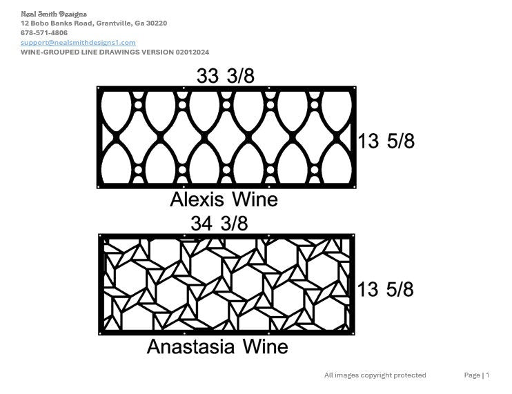 All Wine Racks Line Drawings