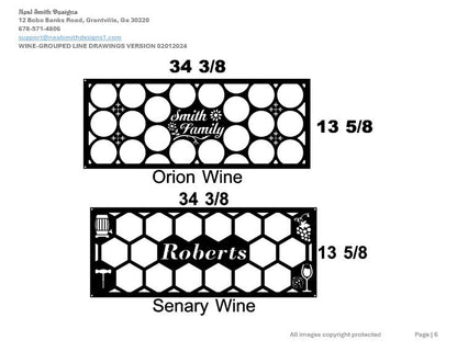 All Wine Racks Line Drawings