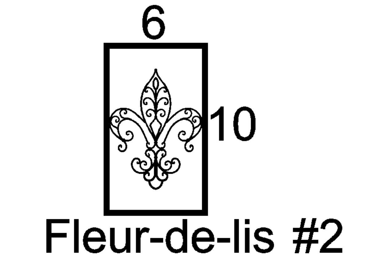 Fleur-de-lis #2 Mini Insert Sample Size-Available in any Design